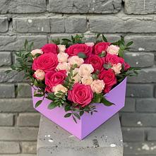 Цветочная композиция из Розы в коробке в Черногорске