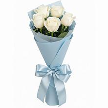 Букет 5 Белых роз Проуд #REPLACE_PRED# Черногорске
