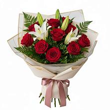 Букет цветов из:  Лилии и Розы #REPLACE_PRED# Черногорске