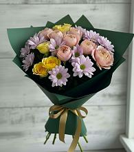 Букет цветов из:  Хризантемы и Розы в Черногорске