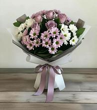 Букет цветов из:  Хризантемы и Розы в Черногорске