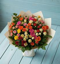 Букет Микс из разноцветных кустовых роз #REPLACE_PRED# Черногорске
