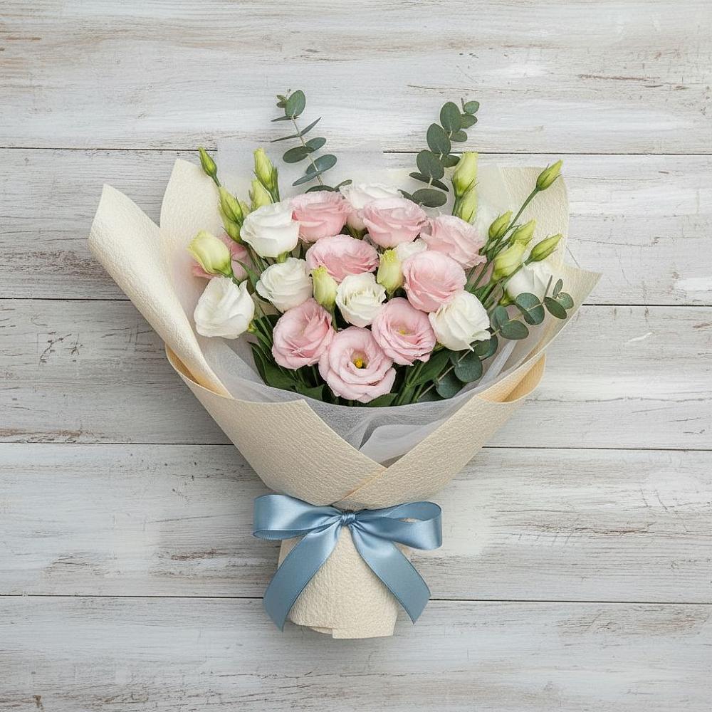 Букет цветов из: Лизиантусы в Черногорске